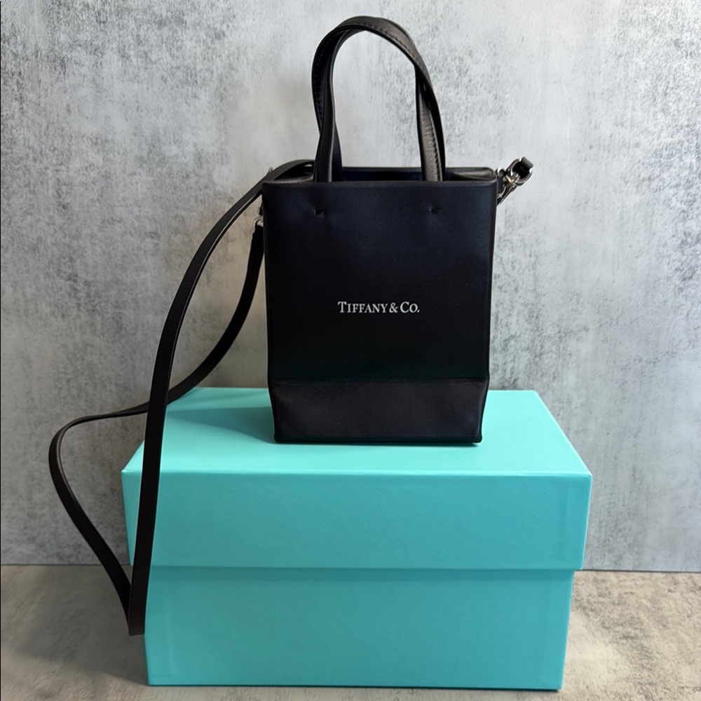 Tiffany & Co. Black Mini Bag with Structured Design